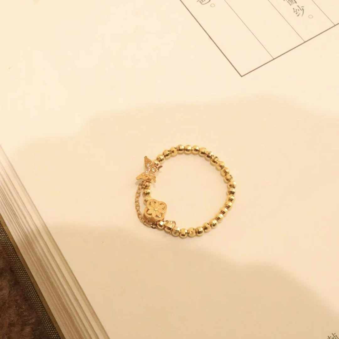 【蝶溪】18k金蝴蝶戒指·多样性发其一