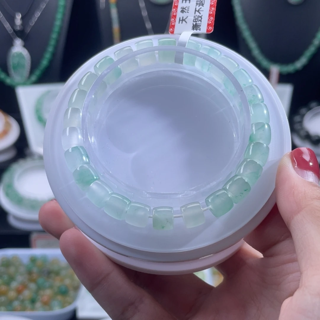 石英质玉（非洲翠）未镶嵌手串