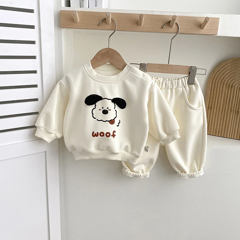 婴儿衣服秋装男宝宝套装卡通一岁婴幼儿分体可爱春秋季新款两件套