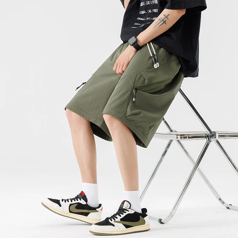 GOONJDKE男士夏季新款大码短裤潮流加肥加大工装休闲五分裤男款