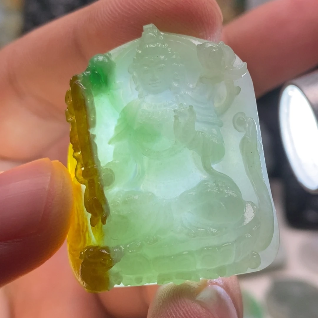 未镶嵌定制翡翠天然翡翠A货虚空藏