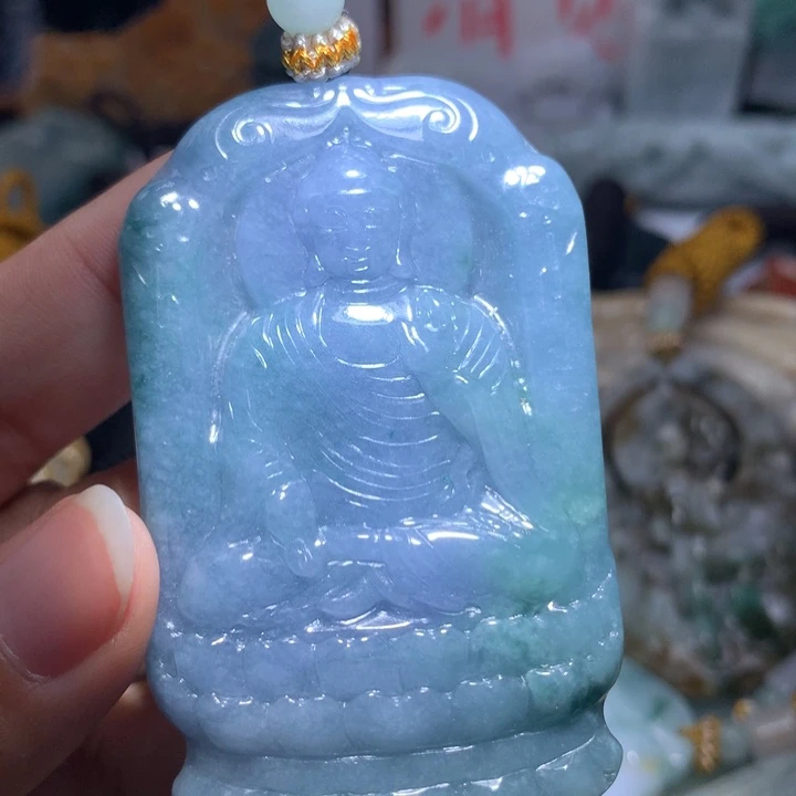 翡翠未镶嵌颈饰保真天然A货翡翠