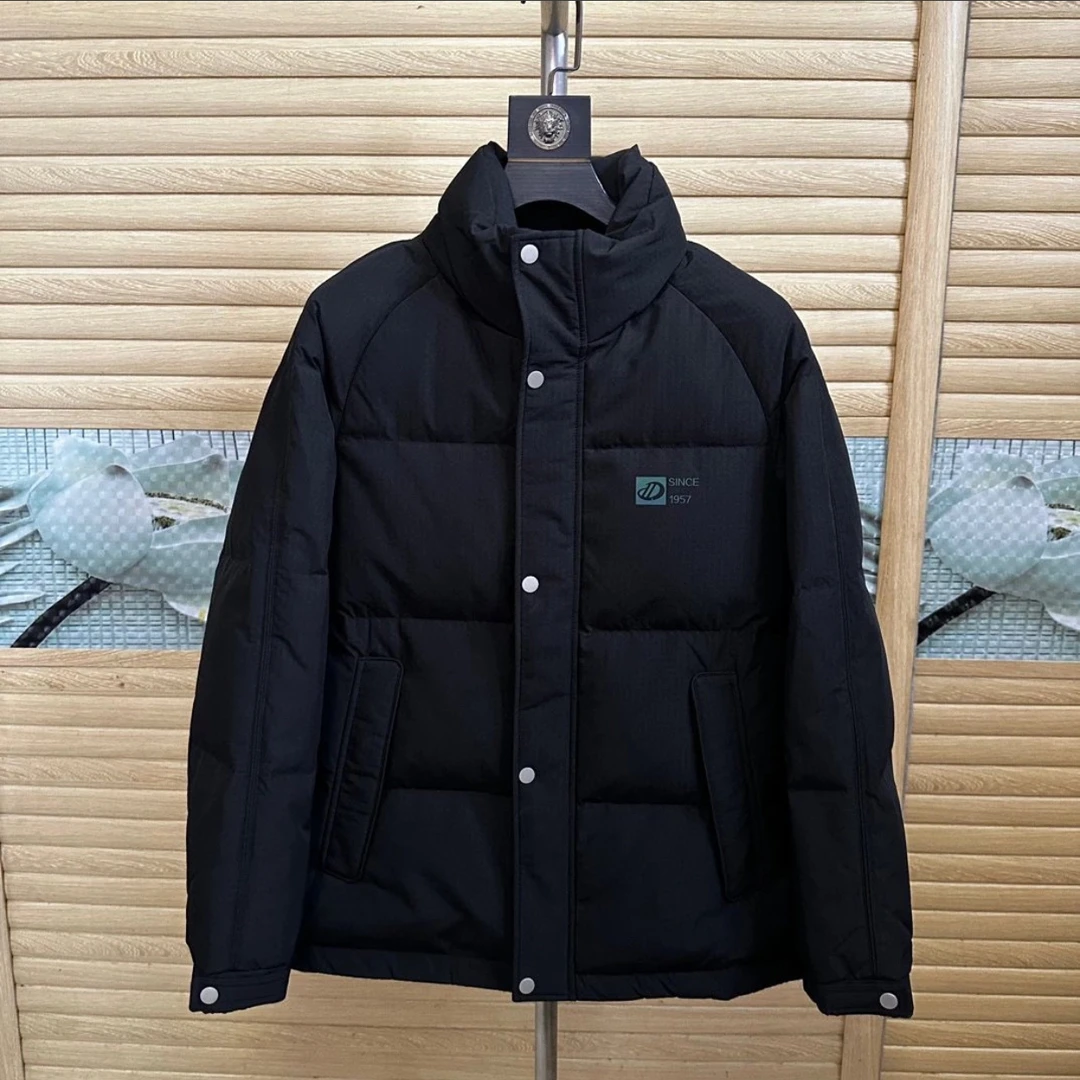 W802冬季男士无帽立领休闲商务百搭保暖御寒时尚面包羽绒服外套