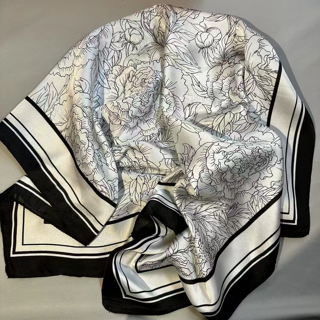 丝巾围巾女士披肩新款素雅百搭防晒优雅气质   70×70   7010