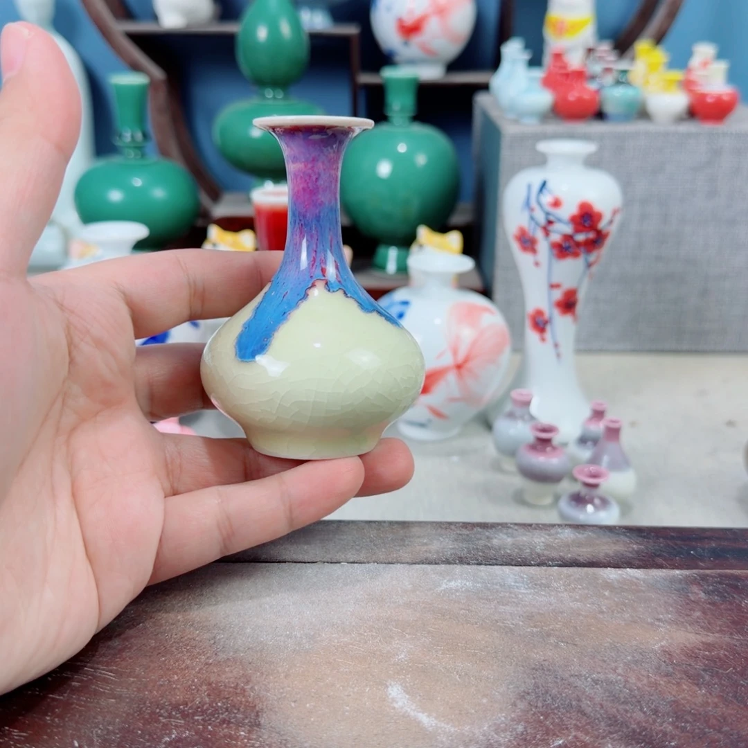 陶瓷手工小花器摆件