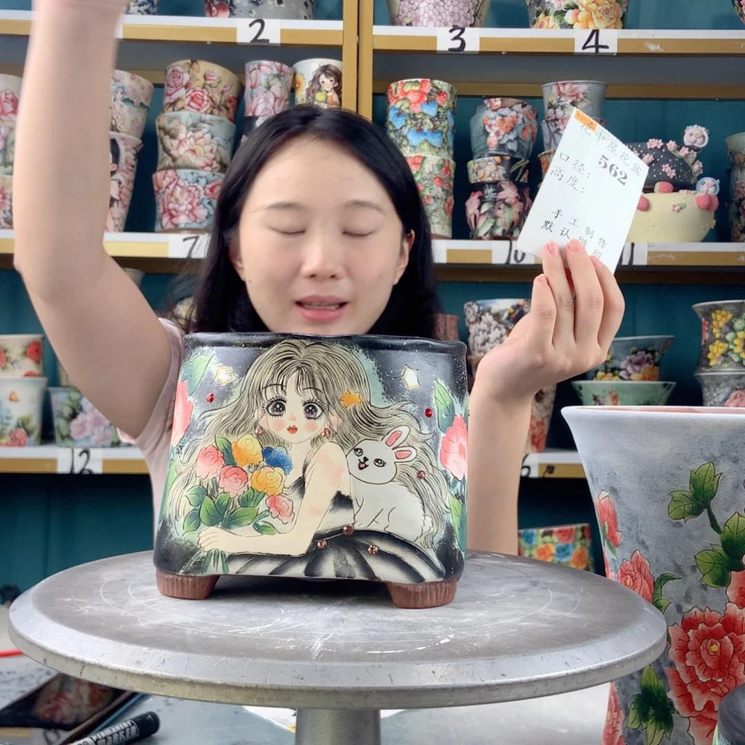 景德镇手工花盆562