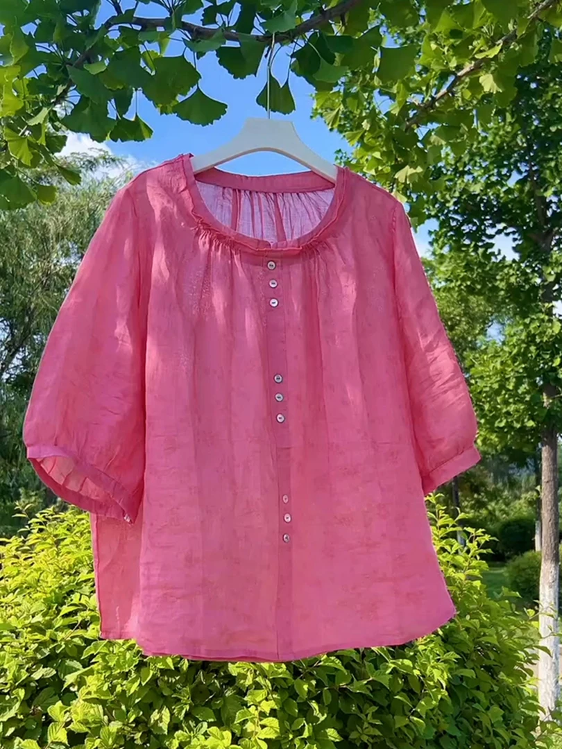 夏季新款别致独特漂亮衬衫时髦减龄小众设计高级感时尚超好看上衣