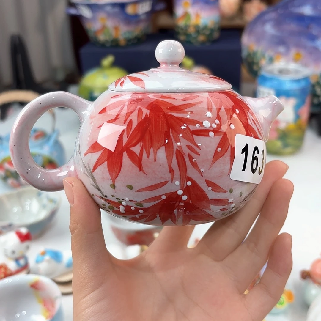 景德镇手绘高温釉下彩陶瓷茶具