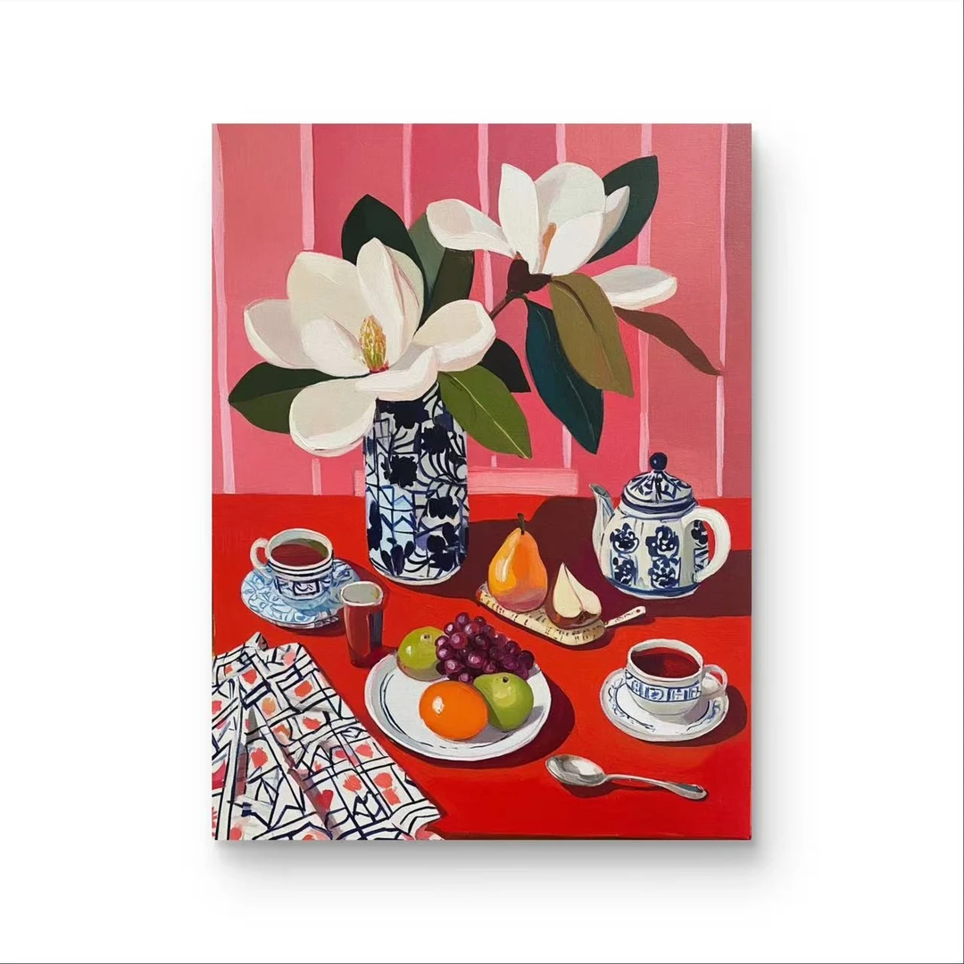 《雅致闲时》原创手绘画/60x80cm/中古风系列ZGF-355