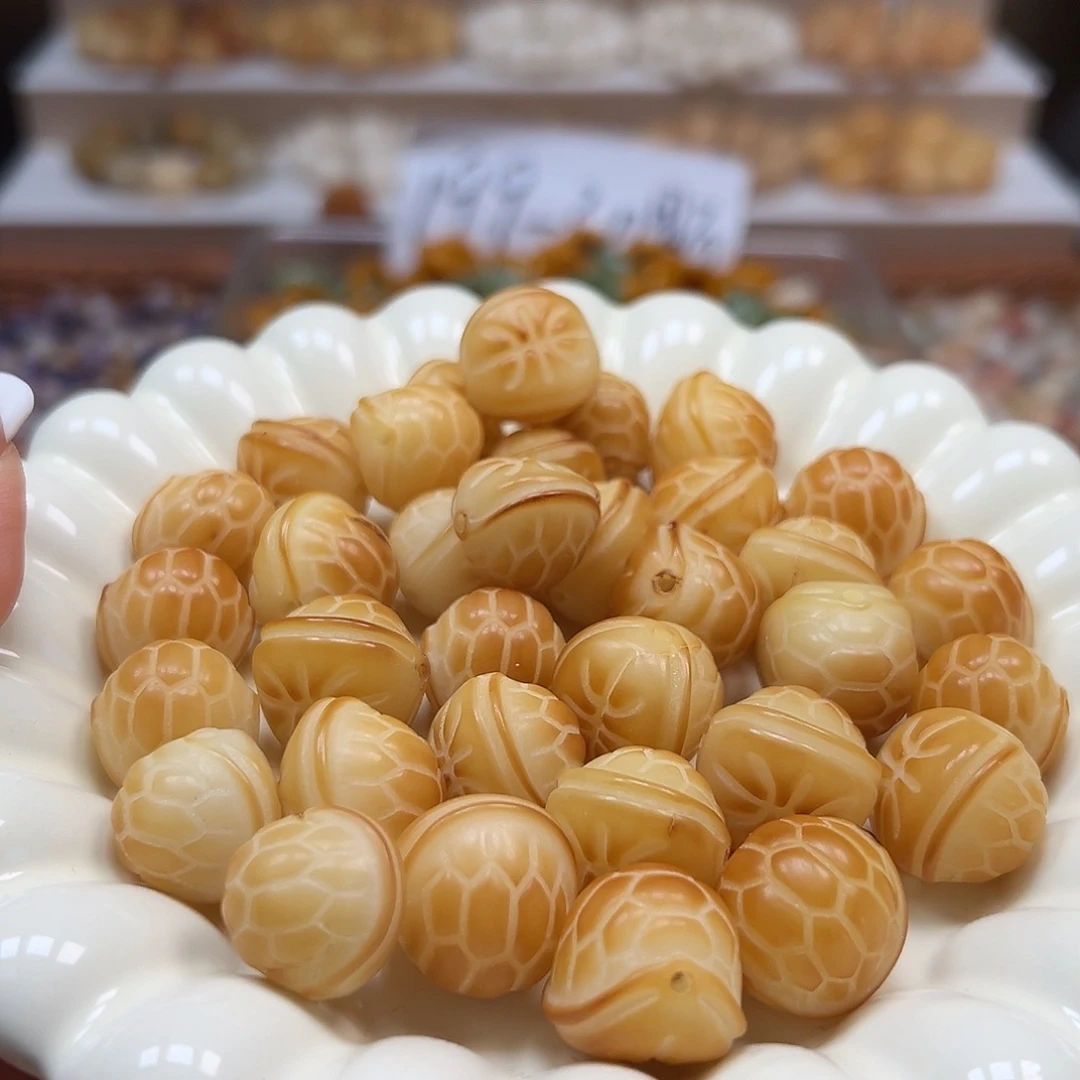 手串菩提根/象牙果瑕疵炭烧富甲100颗有坏
