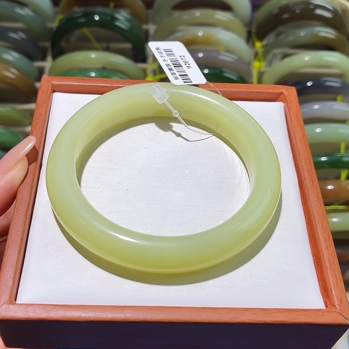 和田玉未镶嵌手镯黄口59.4