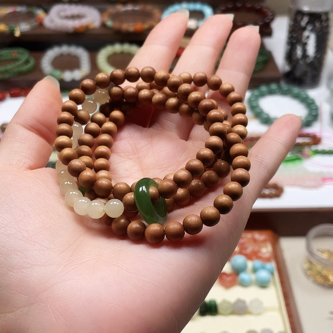 檀香木手串/手链檀香木卡1:0单圈手串