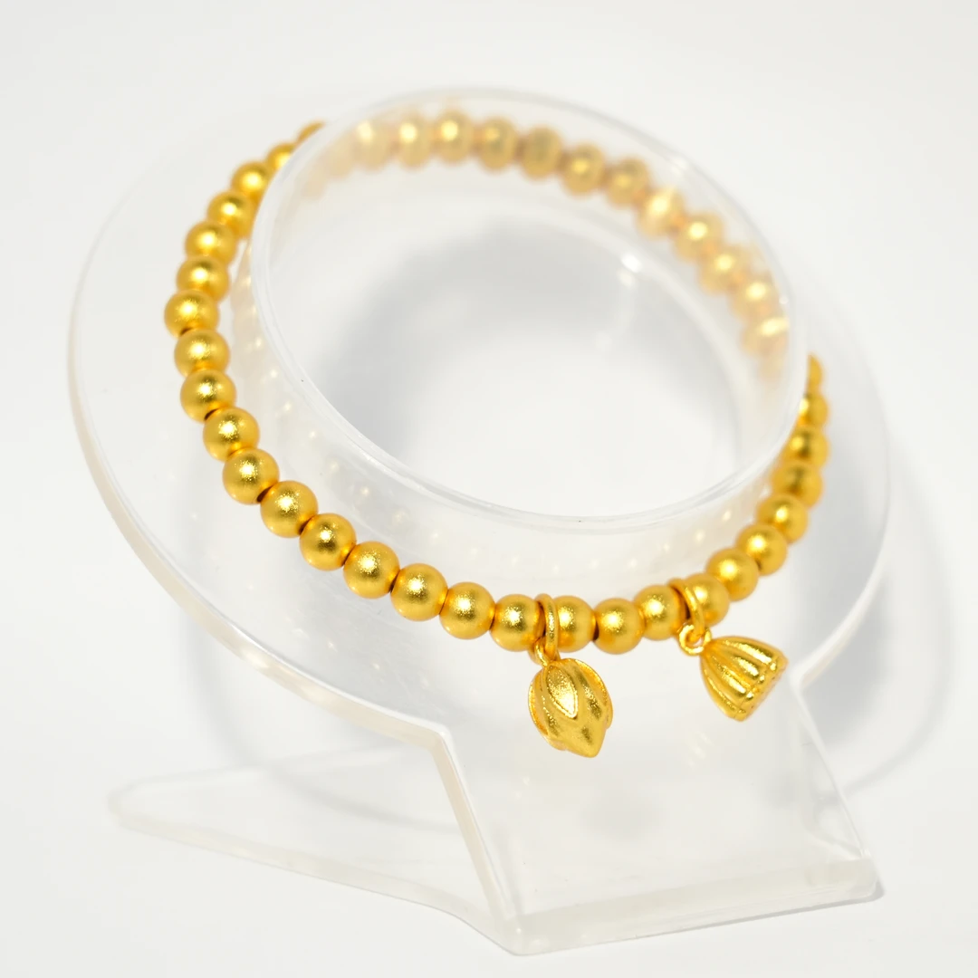 铜合金手链 沙金色莲花手链（THJ216）