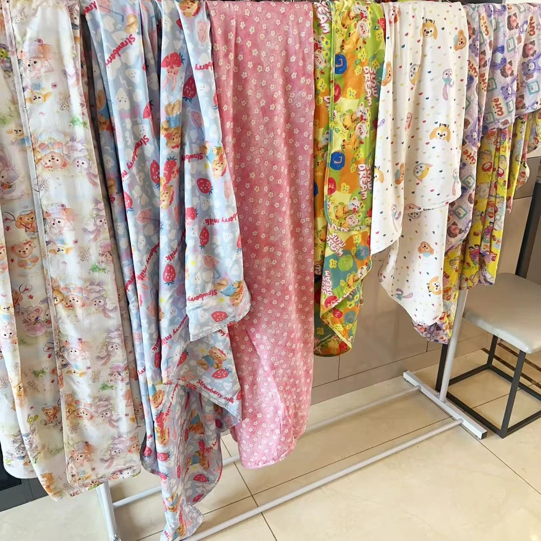 257糖豆棉绸夏凉被人造棉薄被子棉绸儿童盖毯 （无芯）1