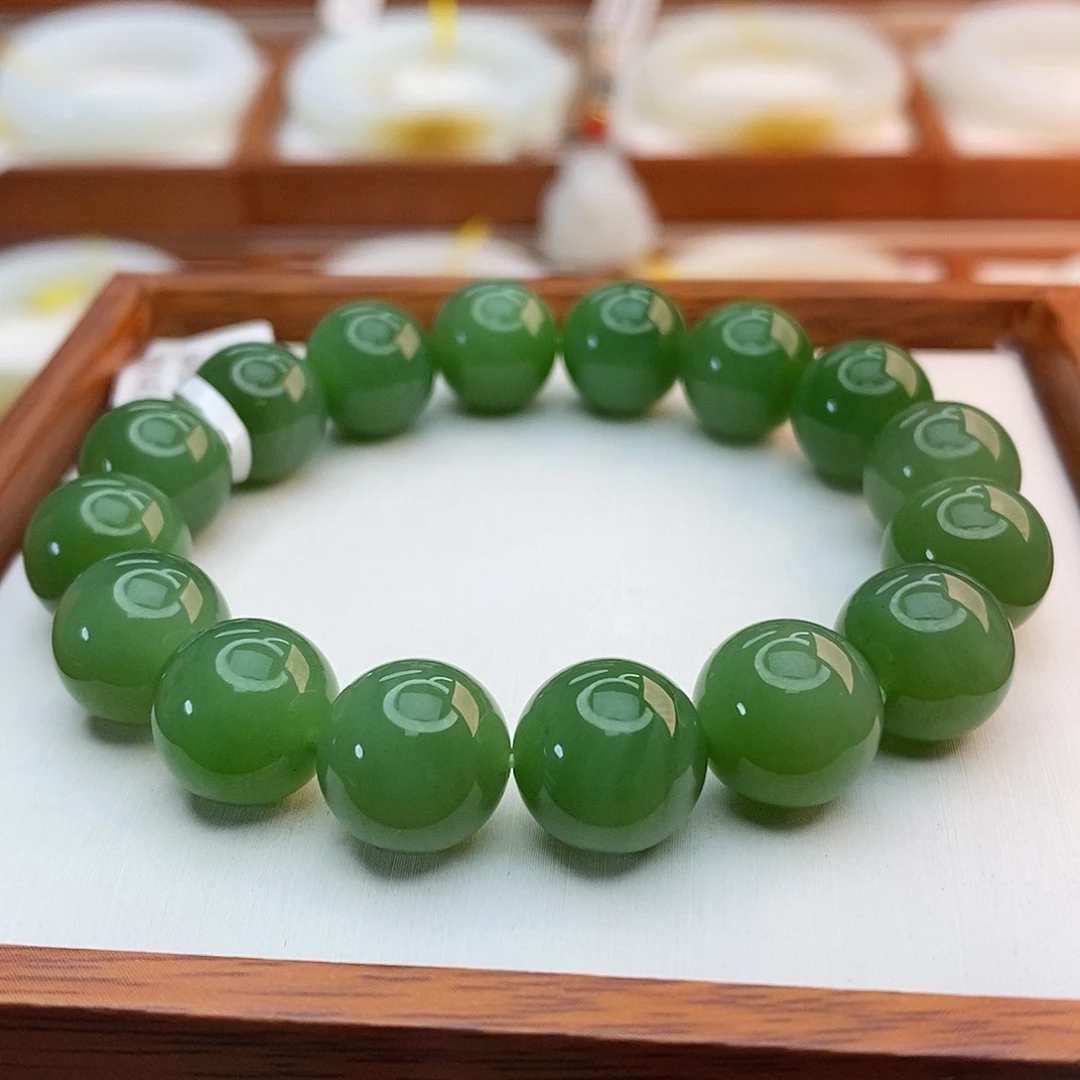 ****和田玉（碧玉）未镶嵌手链