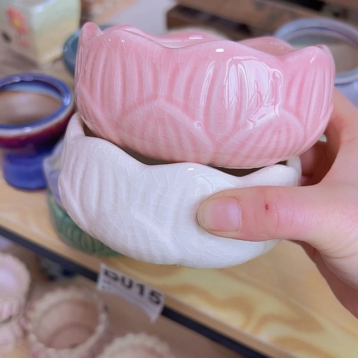 红陶陶瓷花盆当场满12包邮