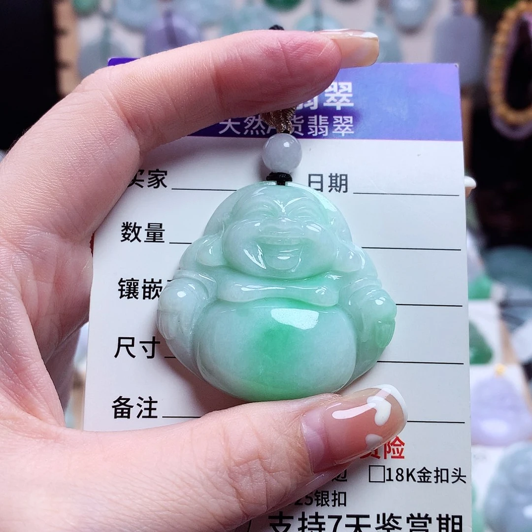 翡翠未镶嵌颈饰佛公39