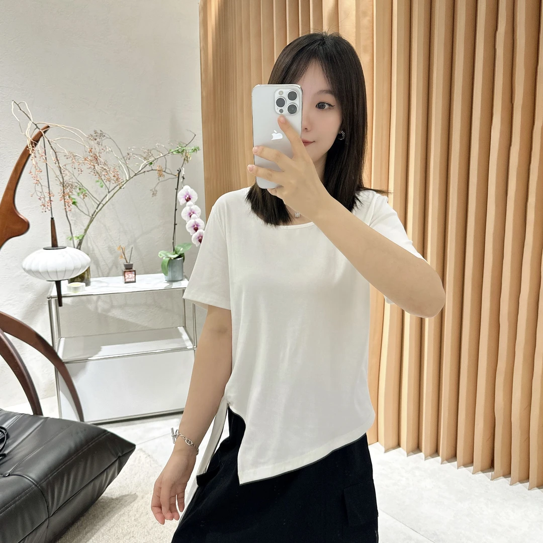 【褚培培自制】“简色的衣结”-薄薄薄-夏日设计感气质时尚t恤女