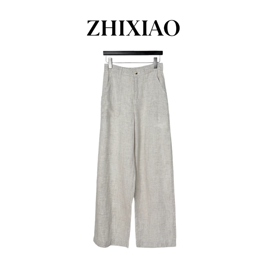 【ZHIXIAO】夏季新款：麻料长裤6232
