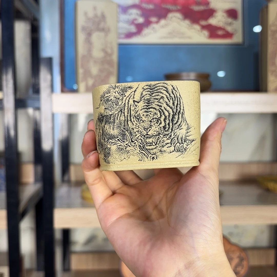 茶壶紫砂鲁号紫砂刻绘
