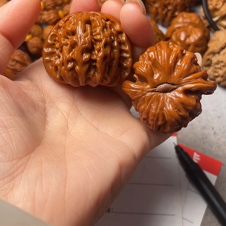 吊坠文玩核桃白狮子