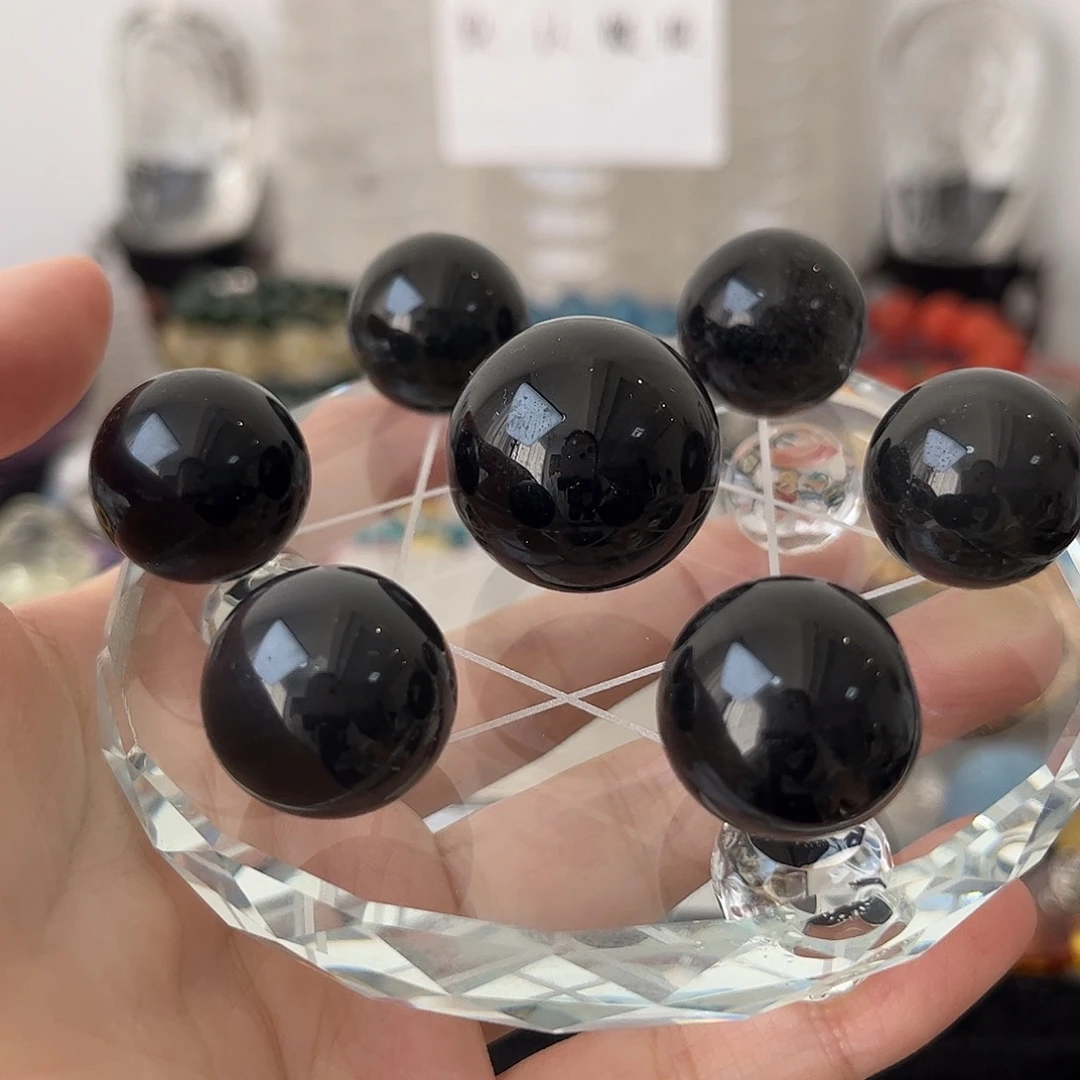 黑曜岩未镶嵌珠宝奇石矿坑七星阵