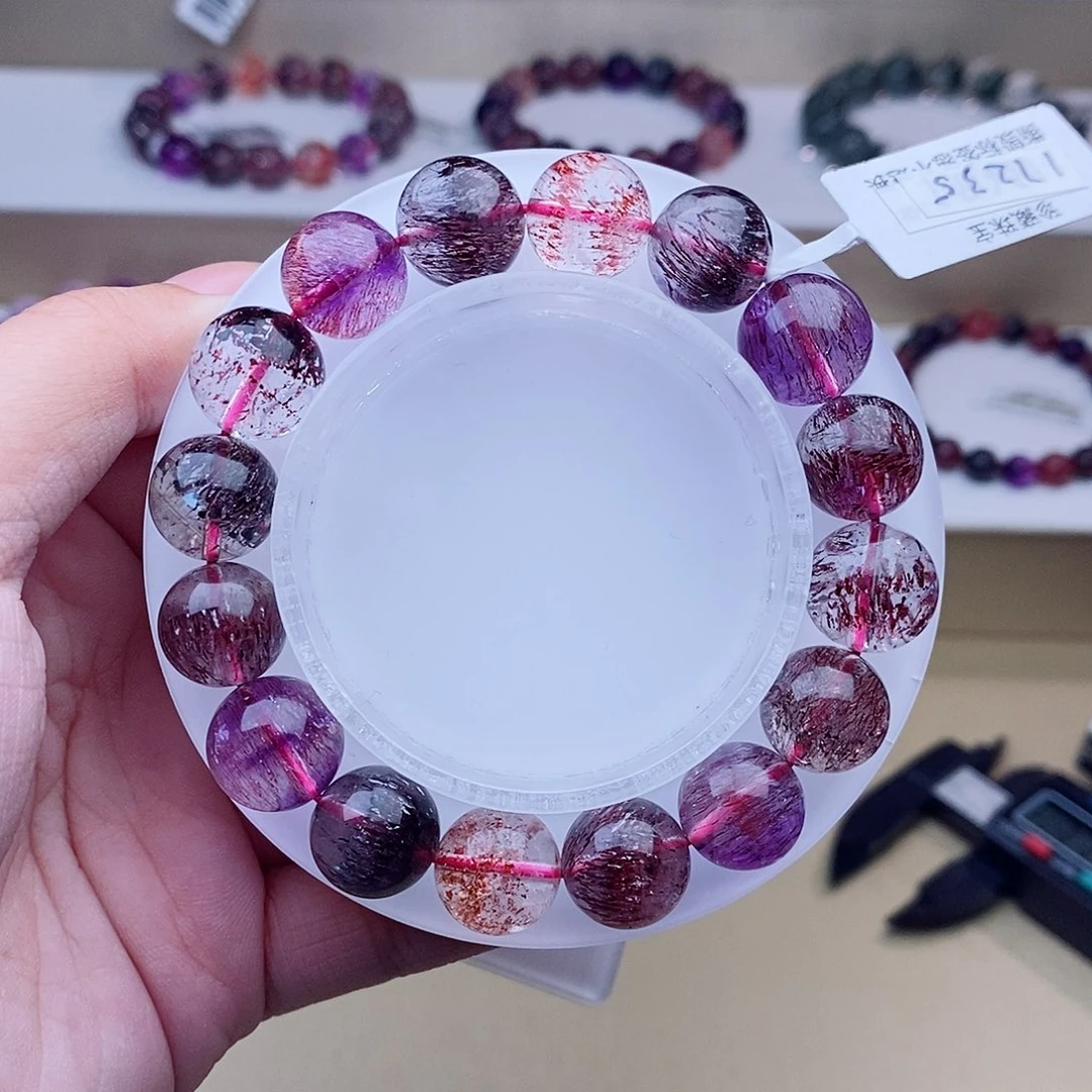 未镶嵌手链水晶黑加仑12