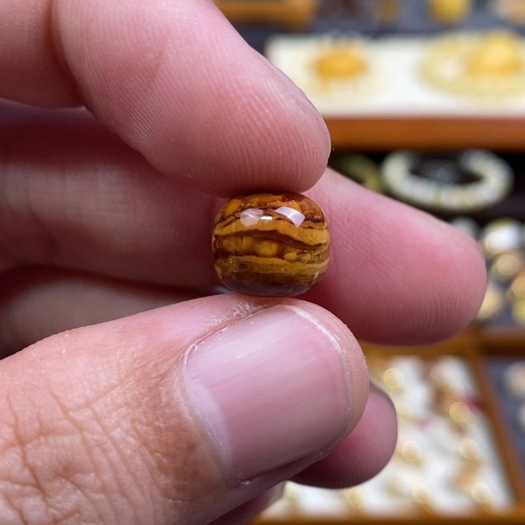 蜜蜡未镶嵌裸石配饰沁色老型尺寸11