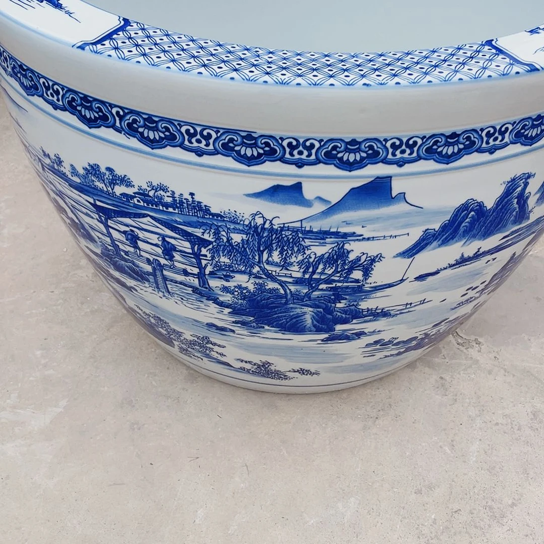 陶景德镇陶瓷鱼缸