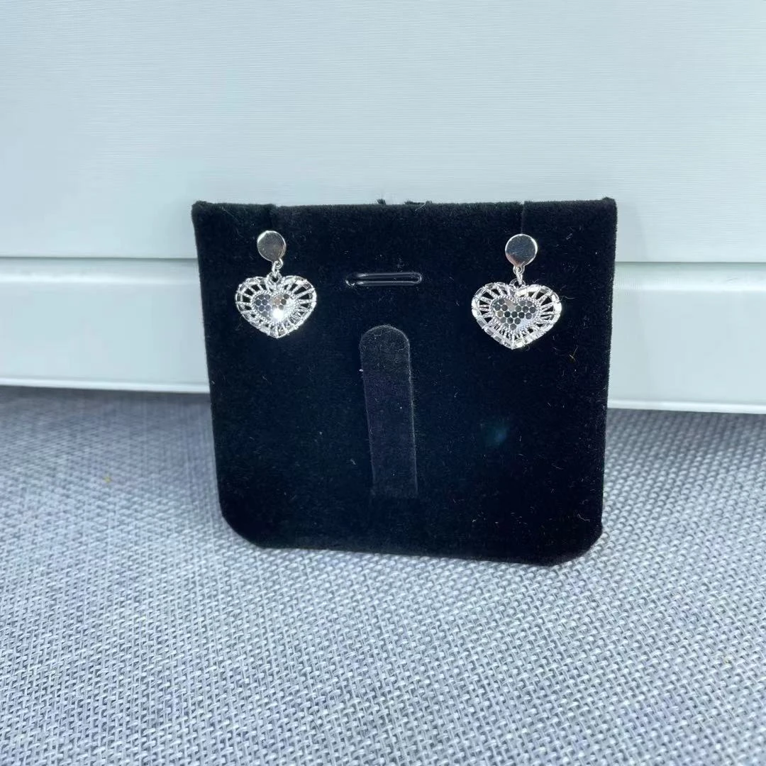 PT950铂金耳饰 鱼鳞爱心7字钩耳钉  气质百搭 S 62003