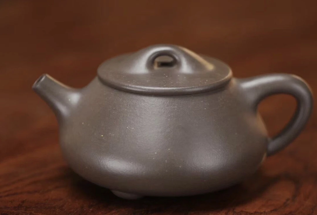 范亦新全手工紫砂壶景州满瓢天青泥