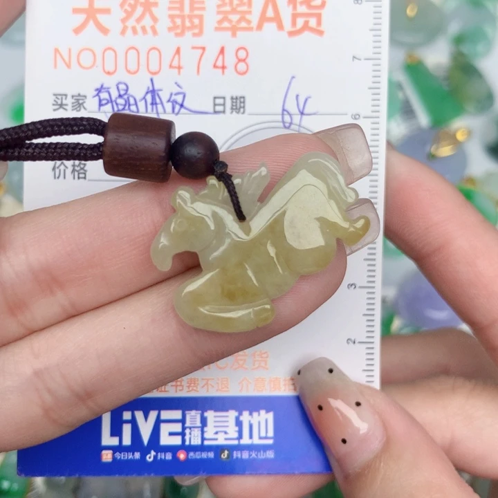 翡翠未镶嵌颈饰马