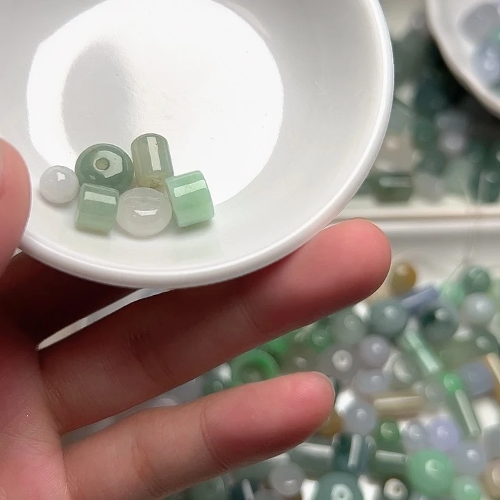 翡翠散珠天然缅甸a货翡翠