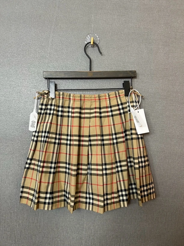95新 BURBERRY/博柏利 格纹短裙