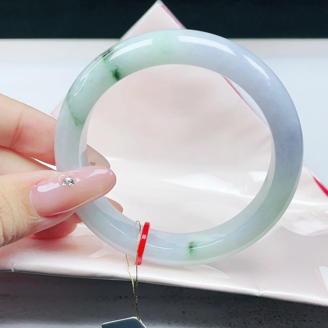 翡翠未镶嵌手镯 正圈56+