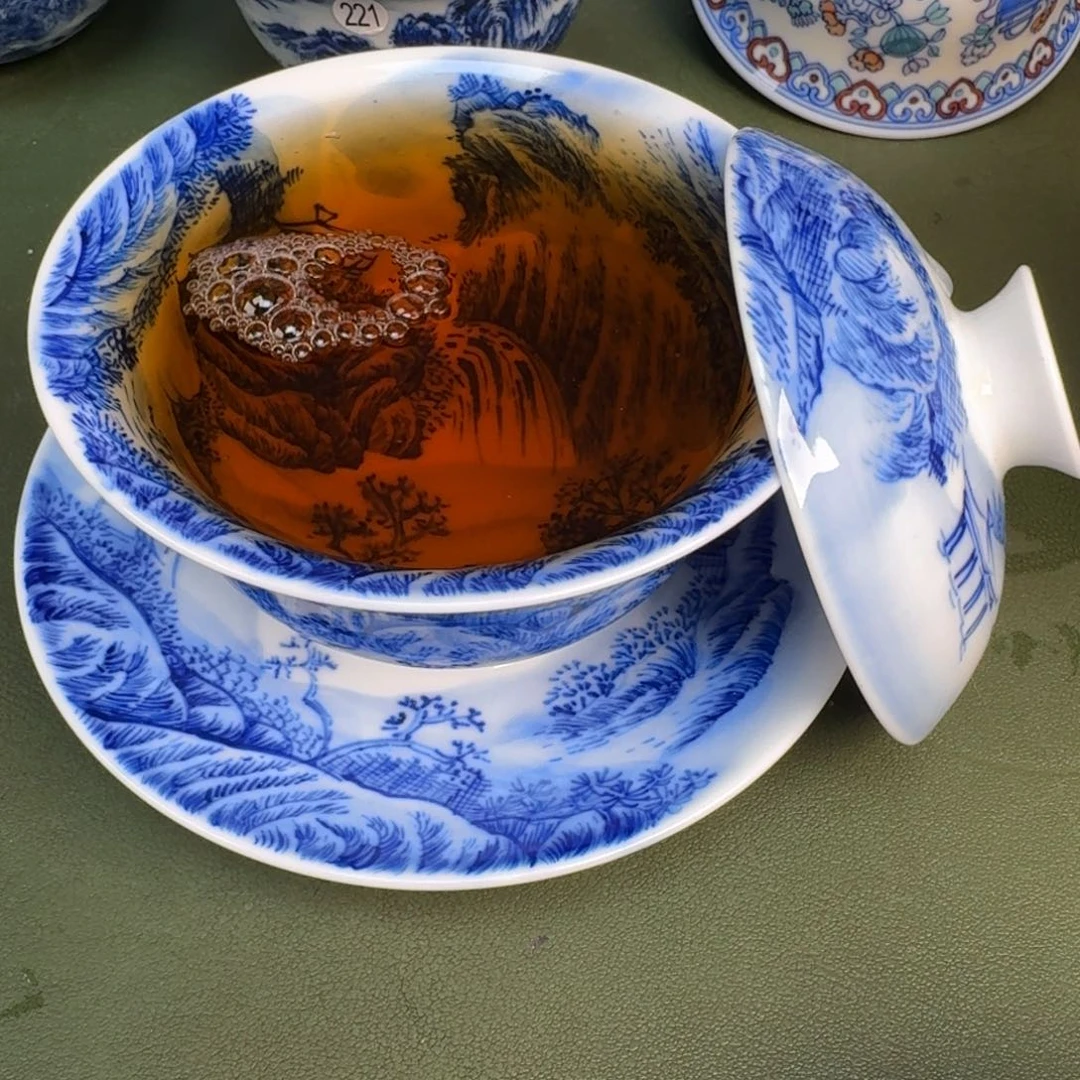 瓷景德镇春手绘茶具圆圆238