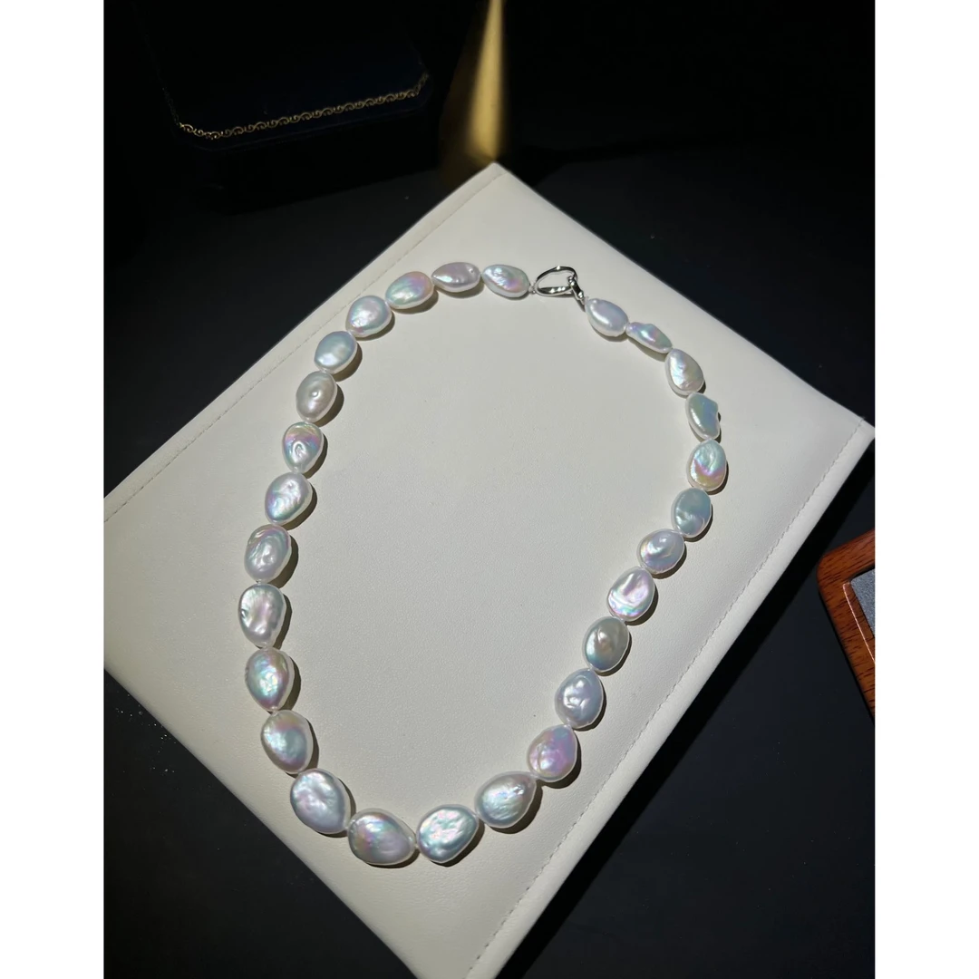 JUNMU海瓜子巴洛克珍珠项链百搭颈链女气质锁骨链多样性发货发一