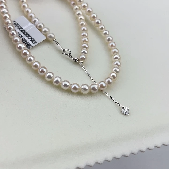 淡水珍珠银S925镶嵌颈饰➕5.6
