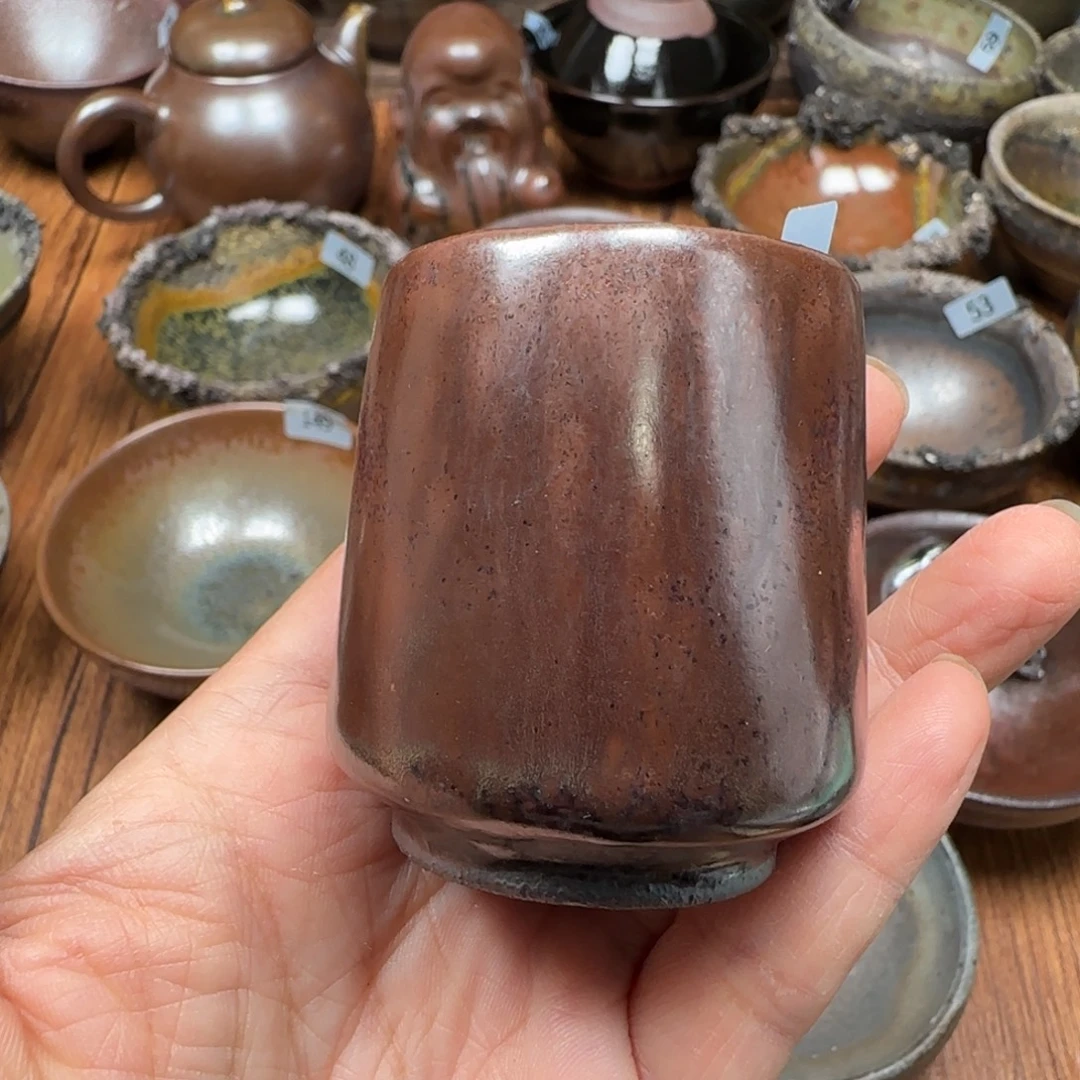 柴烧建盏茶盏茶杯1