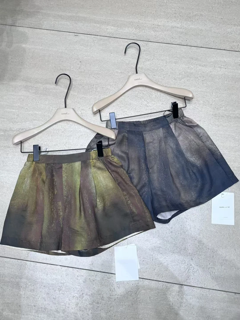 【NO退NO换】鑫燃KIKI 莱赛尔人丝娟丝复古扎染短裤 7519 HN (F)