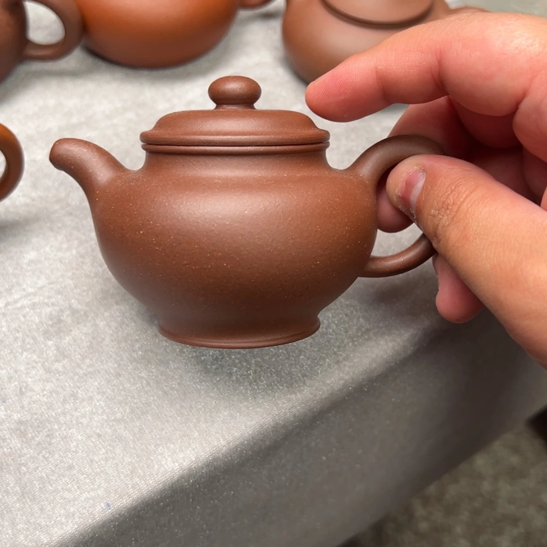 茶壶紫砂小*150cc深井老紫泥掇只