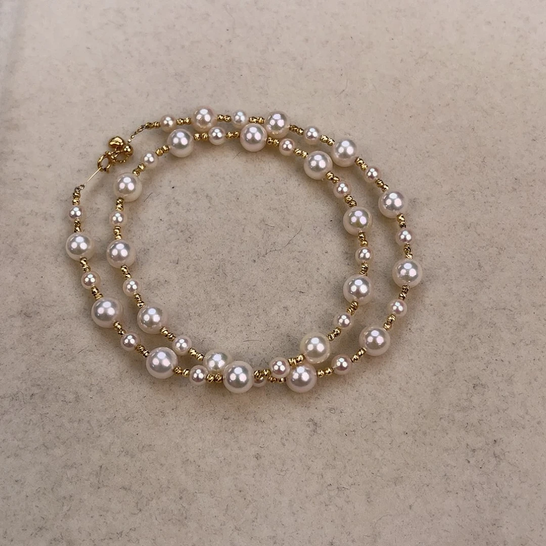 颈饰海水珍珠18K金镶嵌