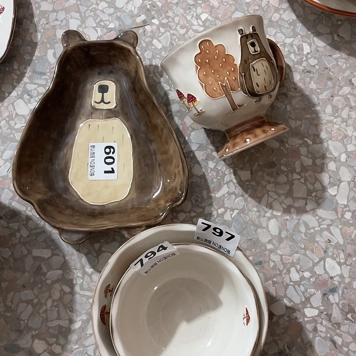 微瑕陶瓷完美主义者勿拍1杯1盘2碗2面