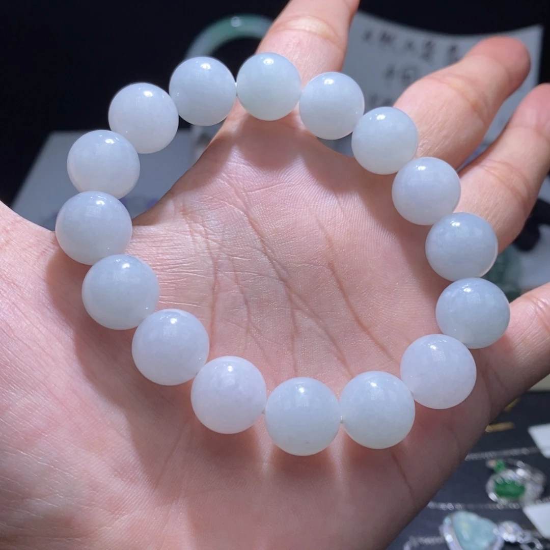 未镶嵌手串翡翠白月光手串