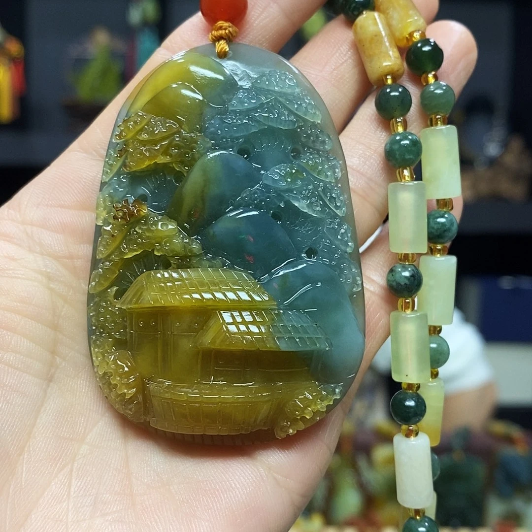 未镶嵌岫玉挂件吊坠手把件