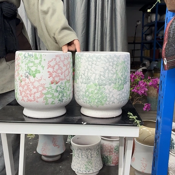 19×22 -粗陶花盆有孔-买买买