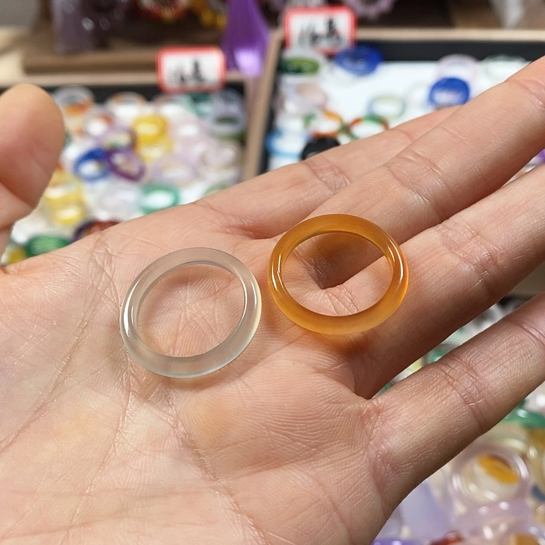 玛瑙/玉髓戒指未镶嵌焦***子