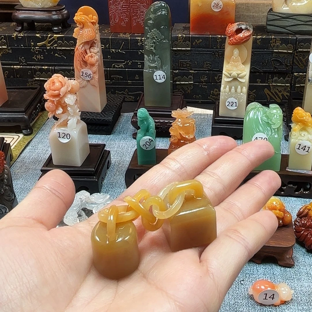 天***噜印石寿山石包邮包刻8