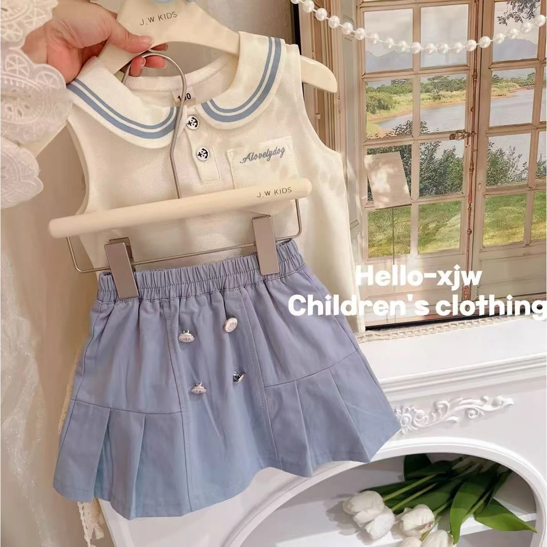 【33】-女童学院风套装夏季2025新款儿童服装卡通49