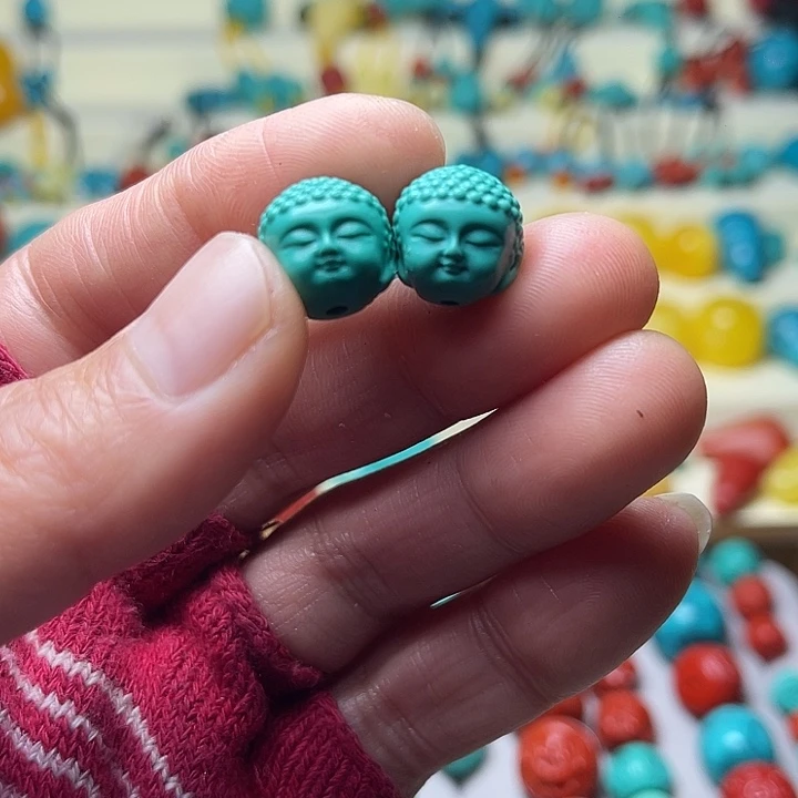 刘***秀大理石非金属宝宝佛12的一对